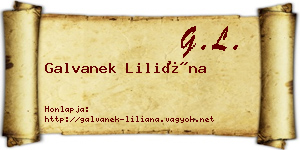 Galvanek Liliána névjegykártya