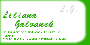 liliana galvanek business card